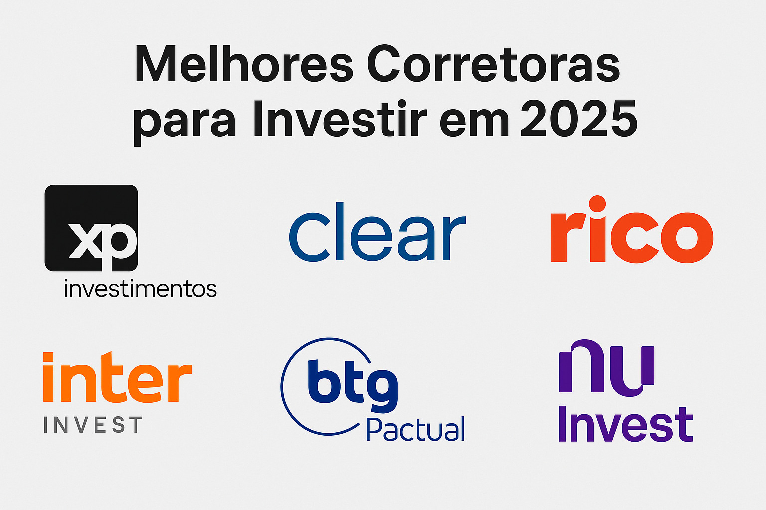 Melhores corretoras para investir em 2025